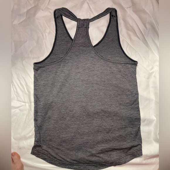 Gray micro stripe racerback work out tank - Picture 7 of 9